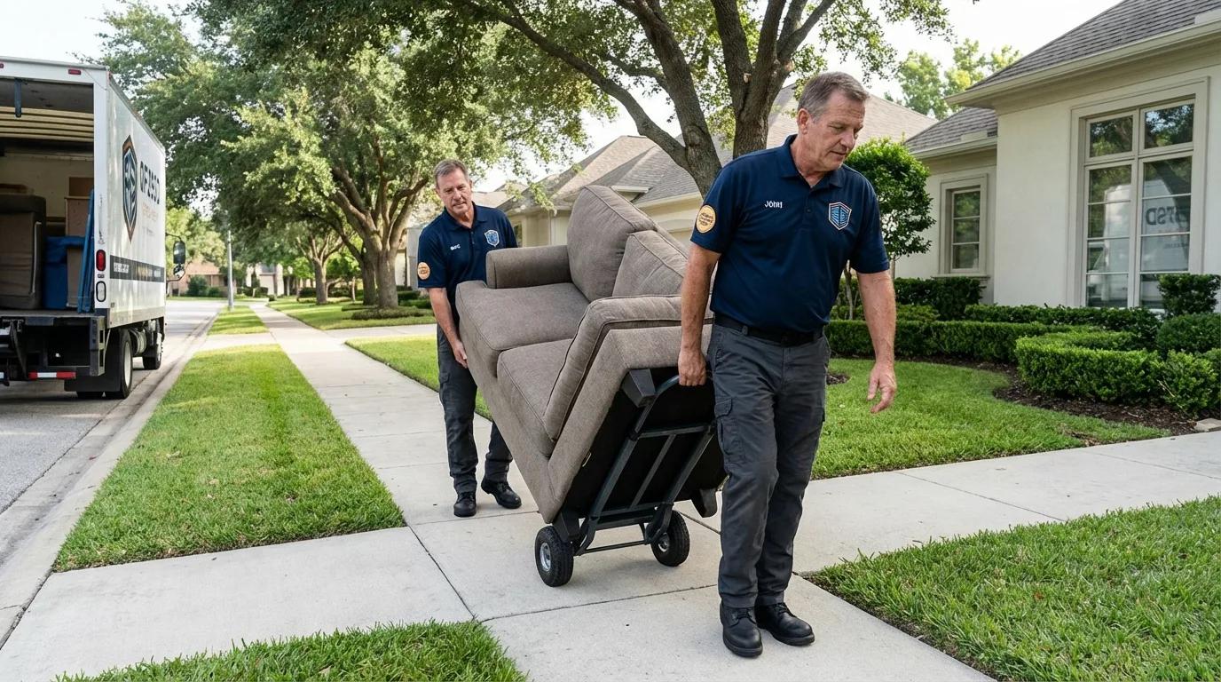 Local residential moving crew loading furniture in Coarsegold, CA